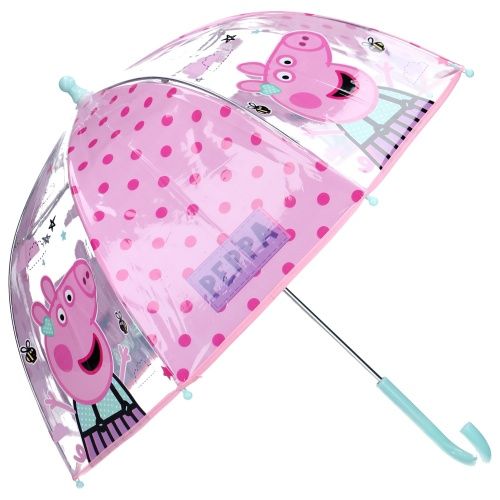 Bublinový priehľadný dáždnik Peppa Pig