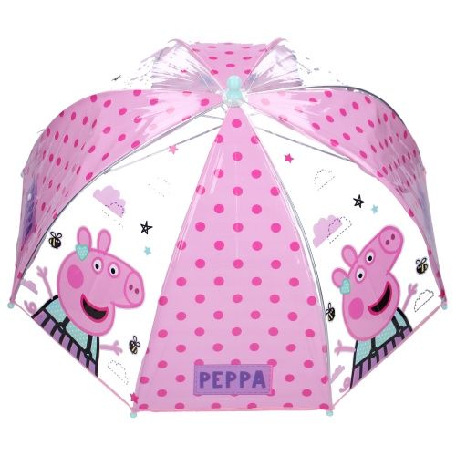Bublinový priehľadný dáždnik Peppa Pig
