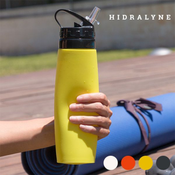 Silikónová fľaša Hidralyne pre športovcov 550ml - oranžová