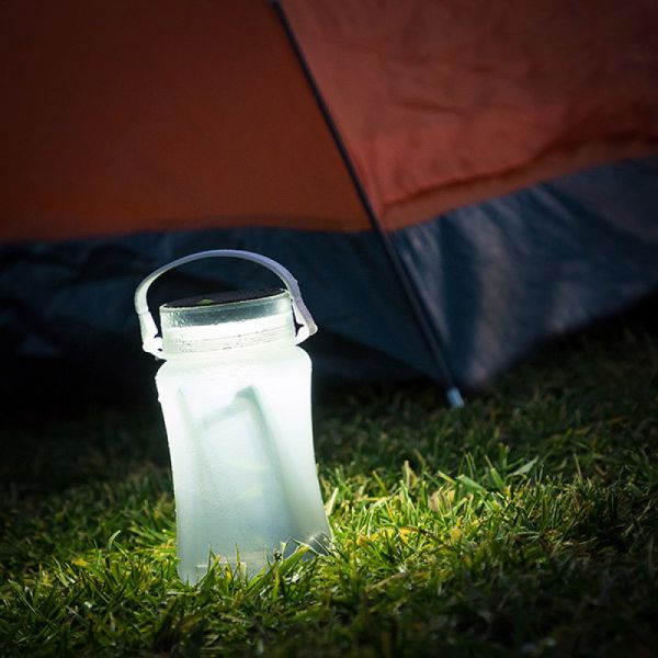 Partner Adventures Silikónová solárna LED fľaša 16.5 x 9 cm