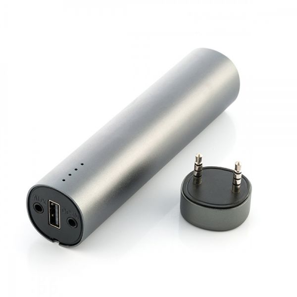 CuboQ Power Bank s reproduktorom 3500 mAh - tmavošedá
