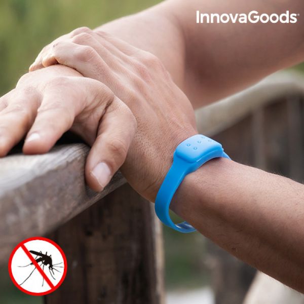 InnovaGoods Citronella náramok proti komárom, modrý