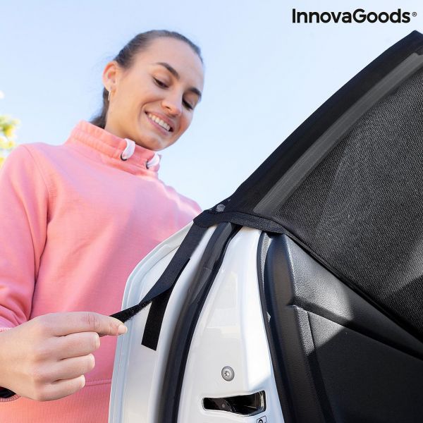 Sieťovaná slnečná clona do auta UVlock InnovaGoods Balenie 2 kusov