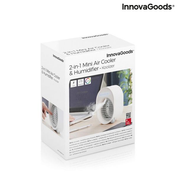 Mini ultrazvukový chladič vzduchu-zvlhčovač s LED Koolizer InnovaGoods