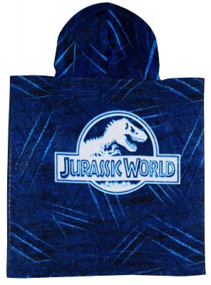 Detské pončo s kapucňou Jurassic World - Modré (50cm x 100cm)