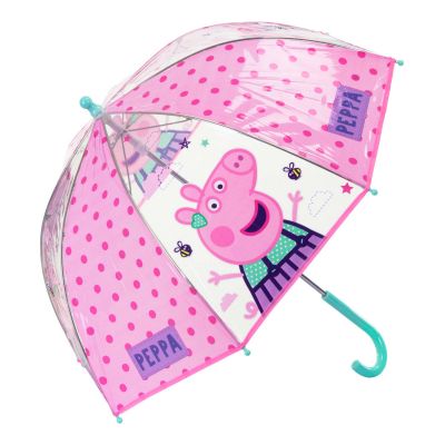 Bublinový priehľadný dáždnik Peppa Pig